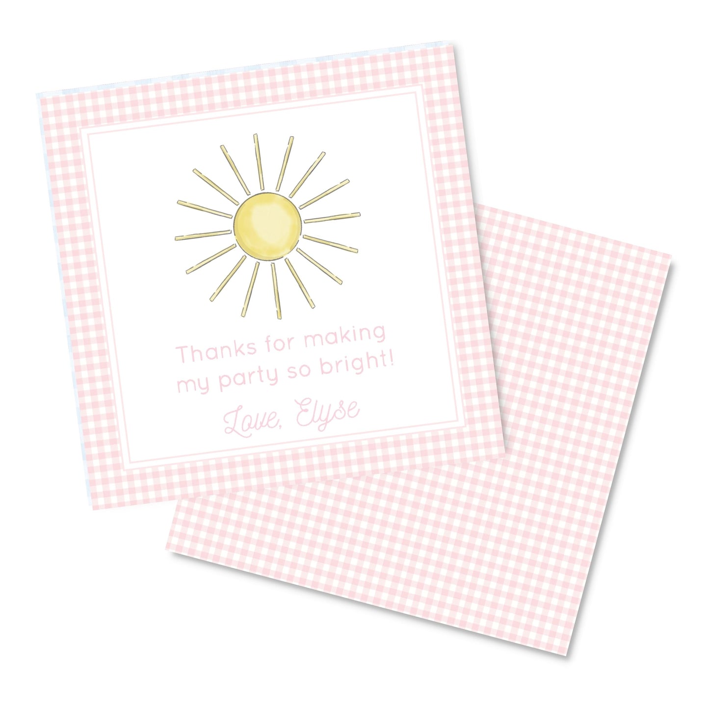 Sunshine Party Tag