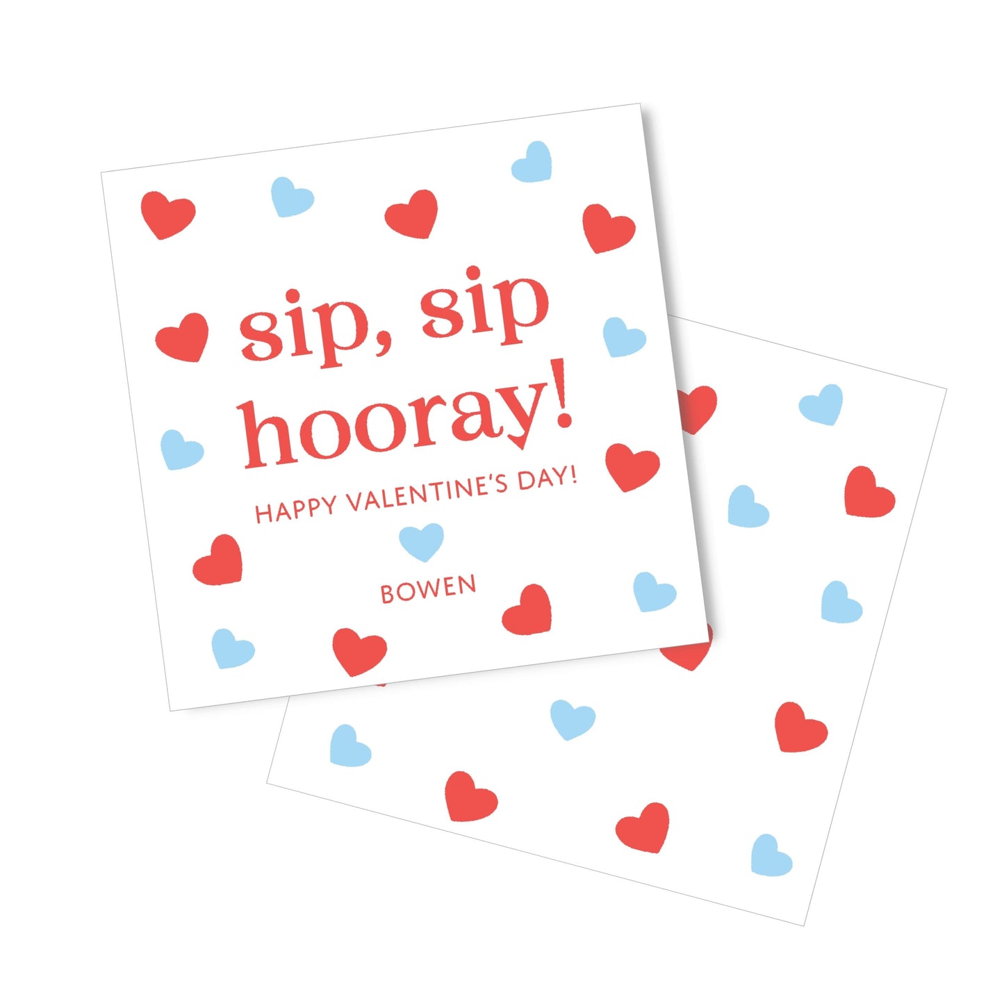 Sip Sip Hooray Valentine Blue