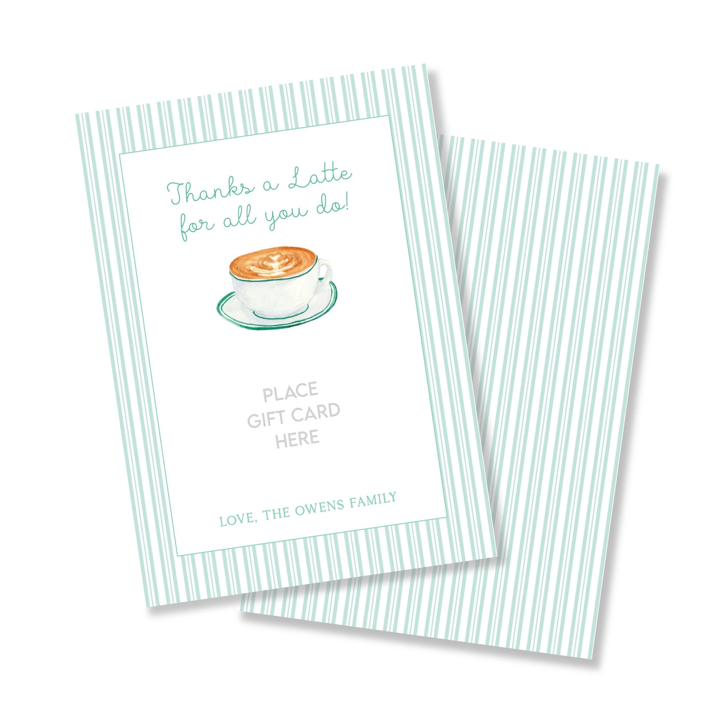 Teacher Latte Gift Card Holder