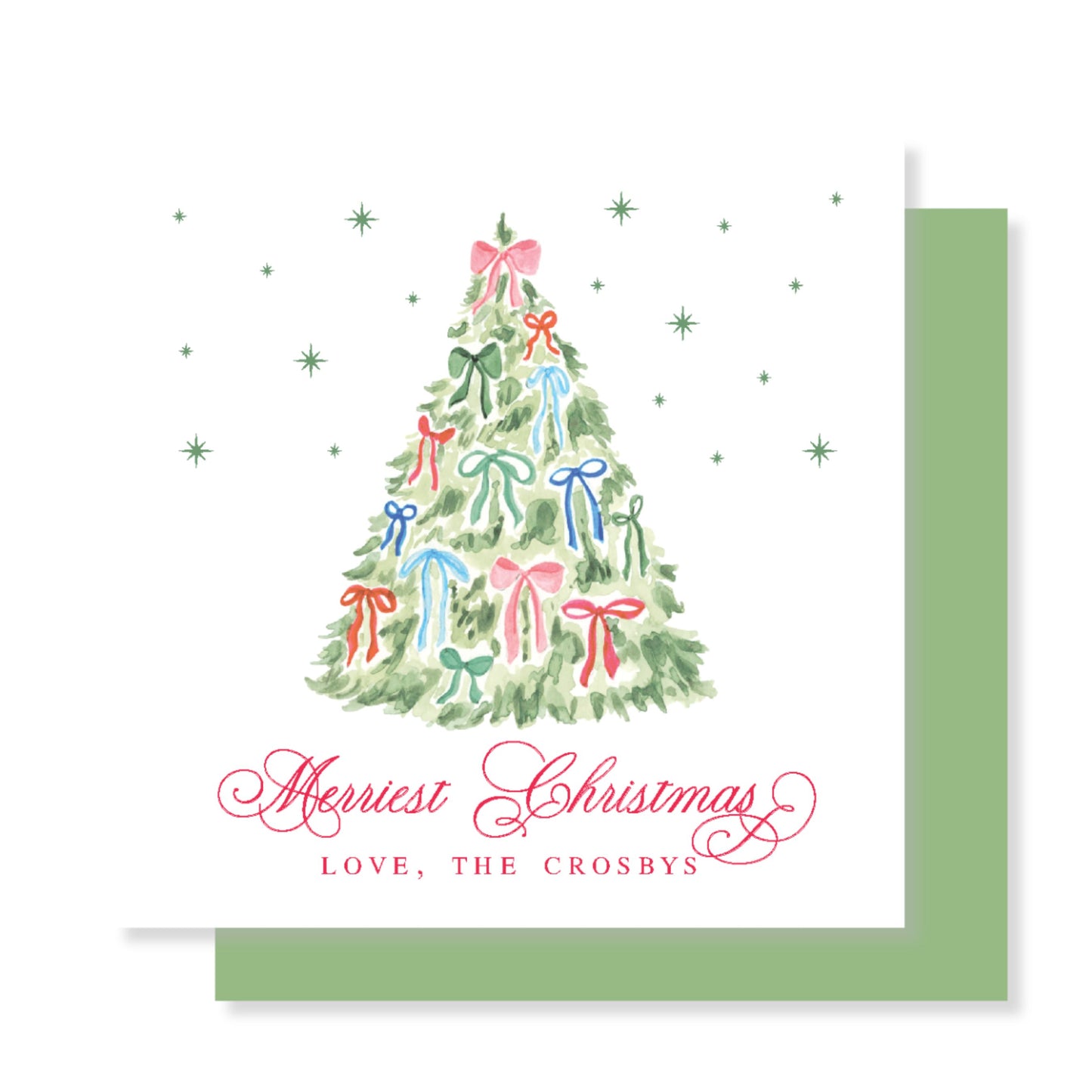 Decked in Bows Square Tag