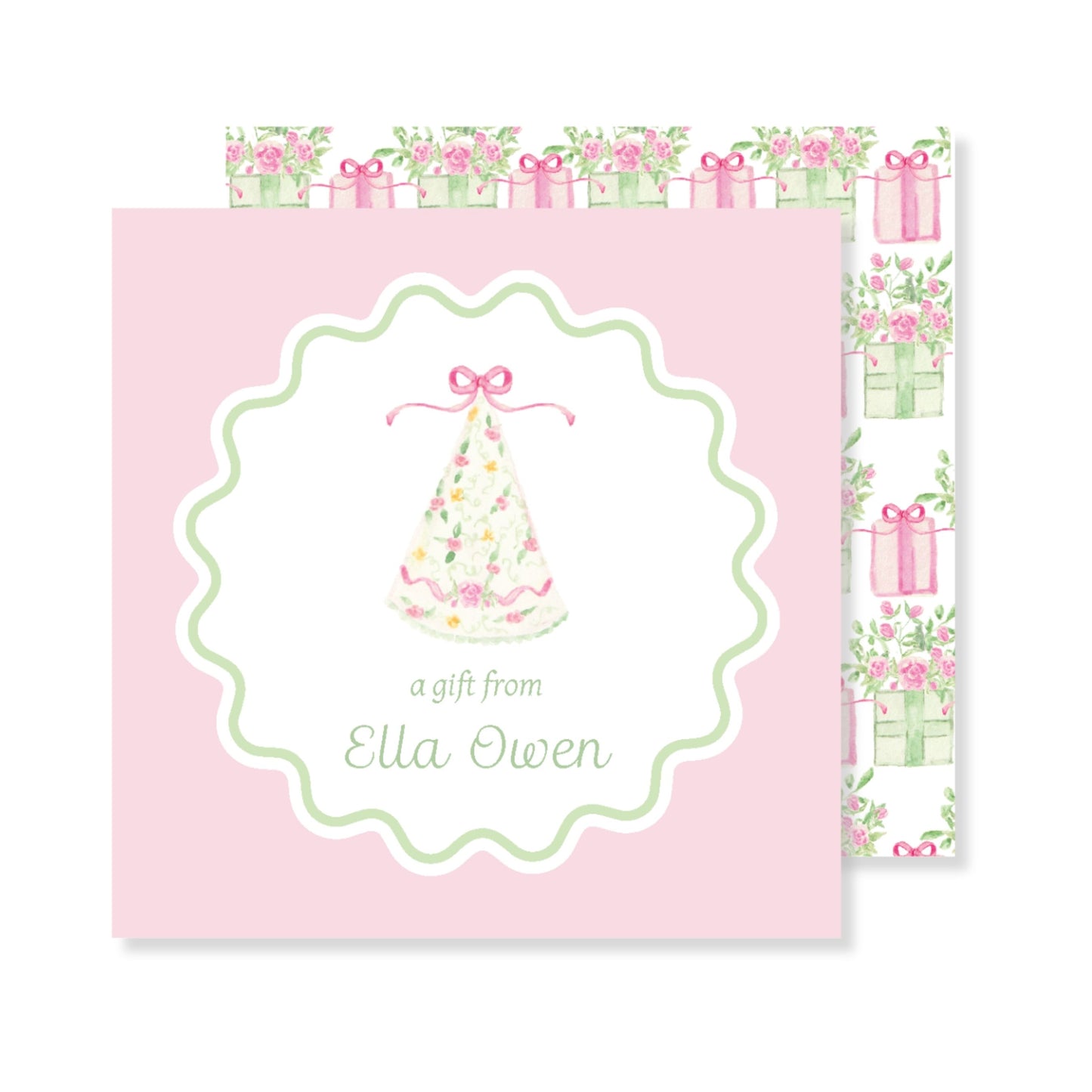 Floral Birthday Hat Calling Card