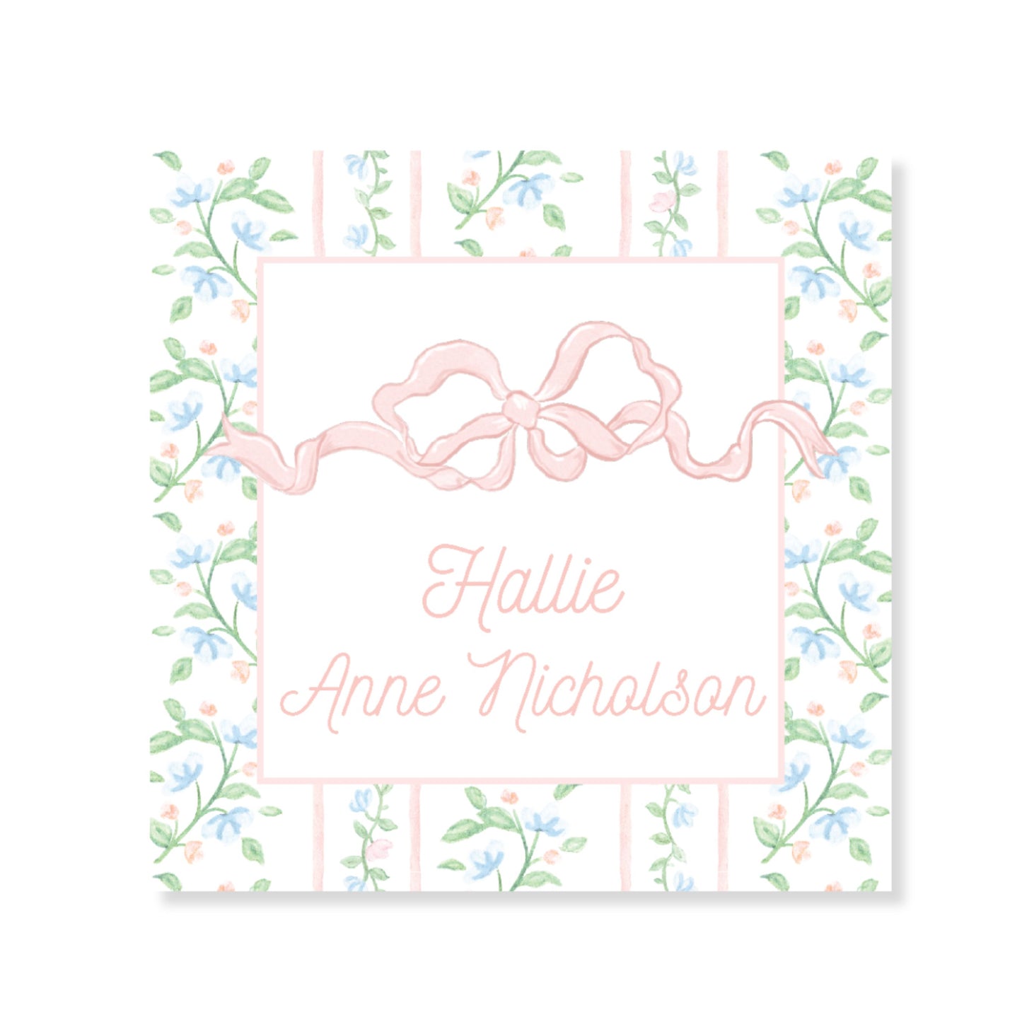 Floral Bow Calling Card