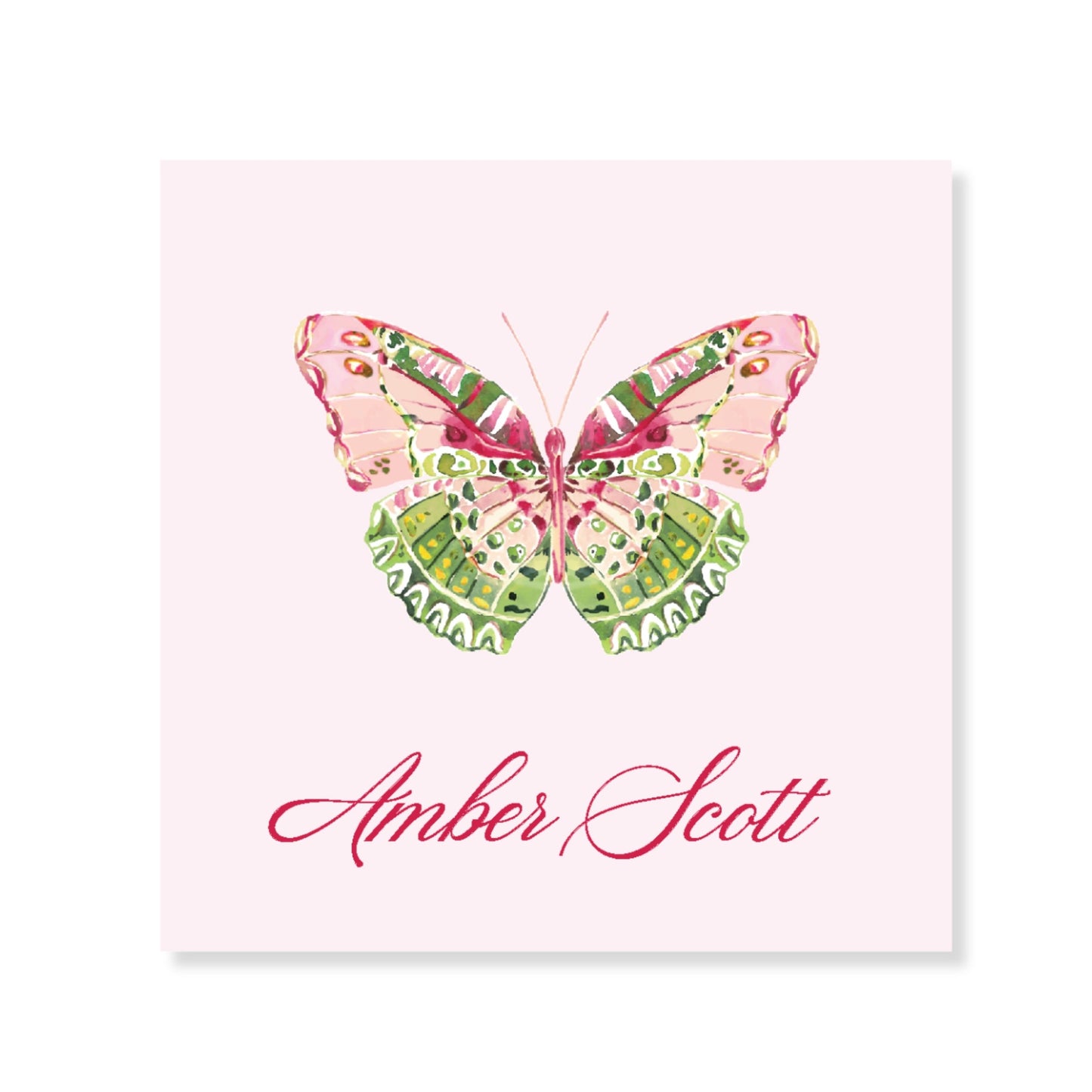 Vibrant Butterfly Enclosure Card