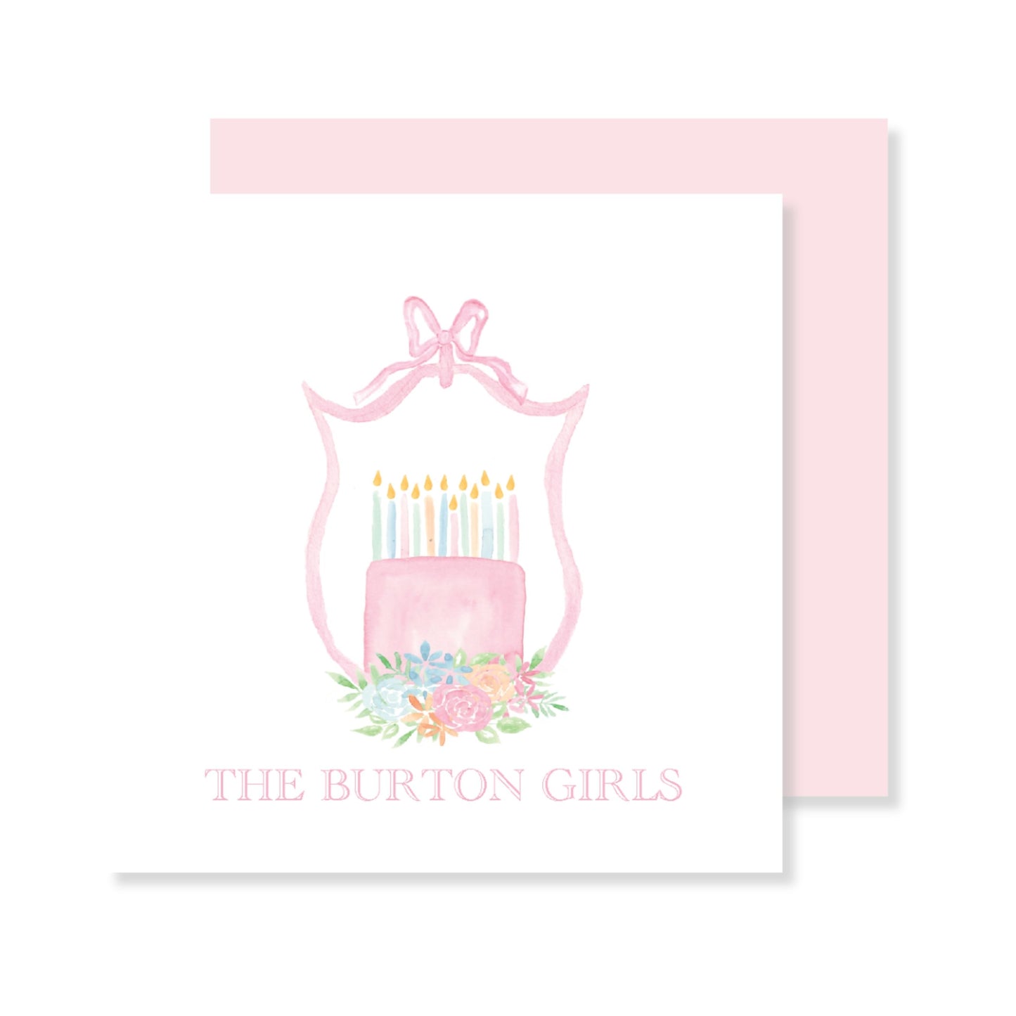 Pink Birthday Cake Card
