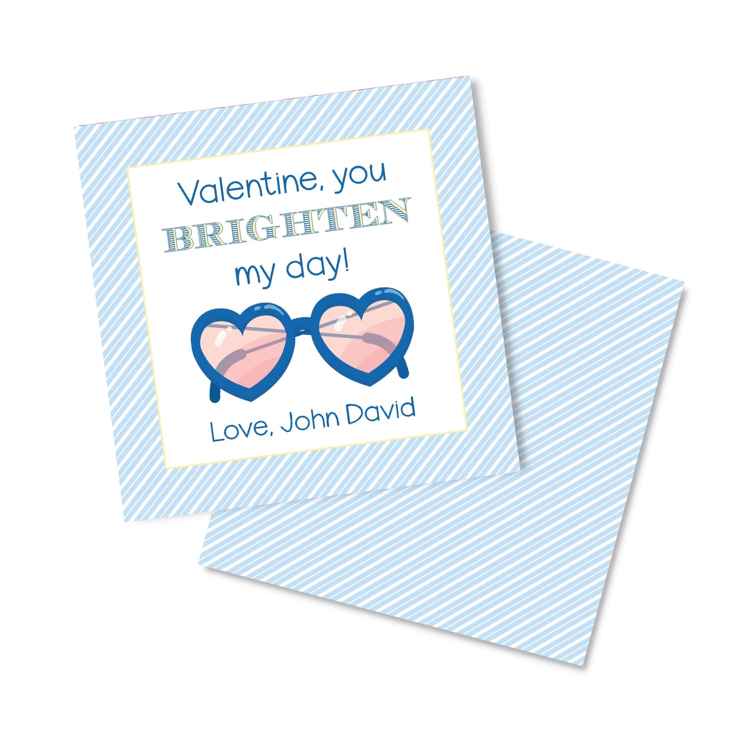 Blue Sunglasses Valentine