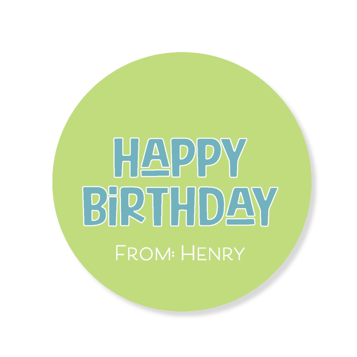 Happy Birthday Circle Tag/ Sticker
