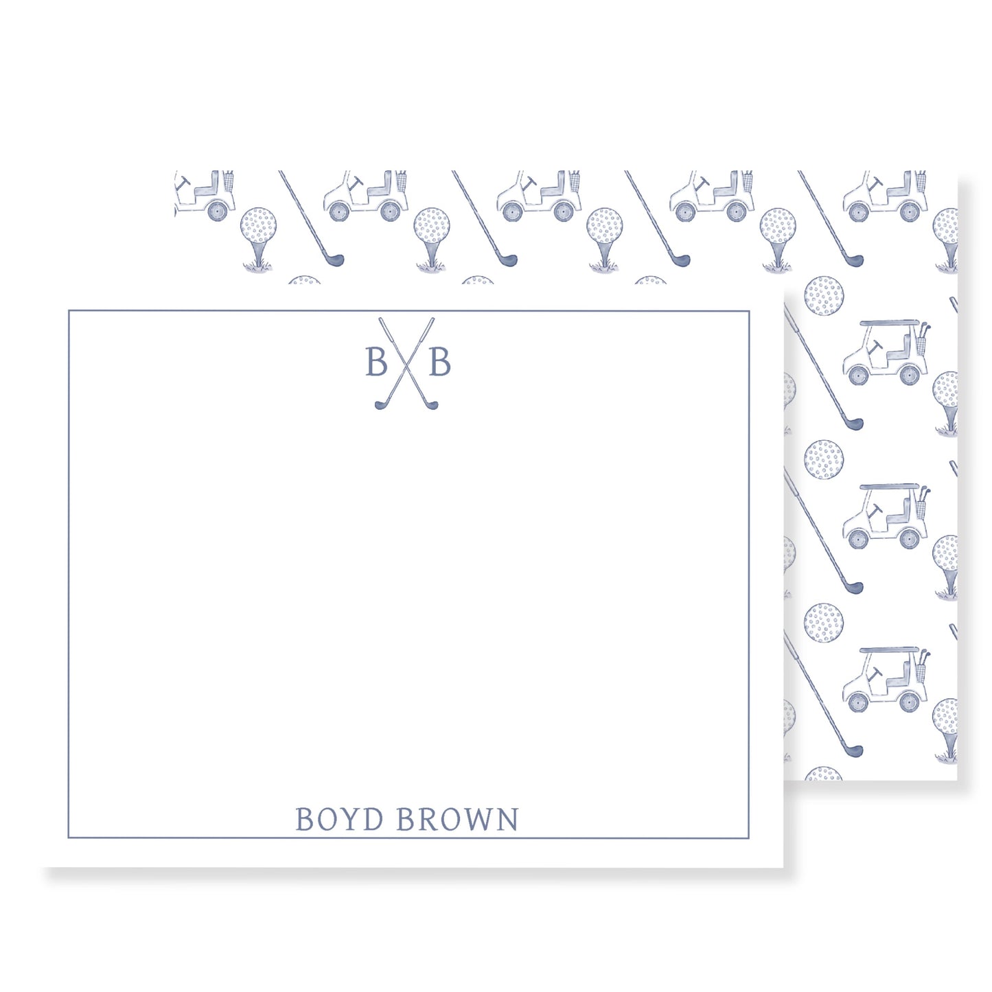 Navy Golf Stationery