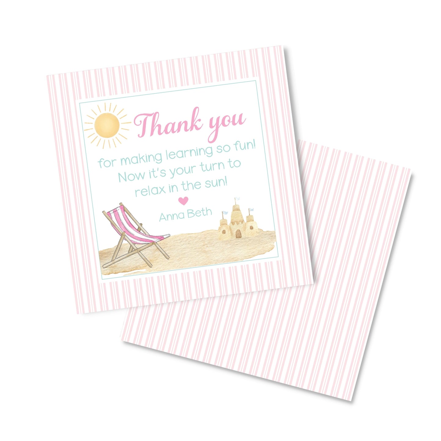 Fun in the Sun Teacher Tag