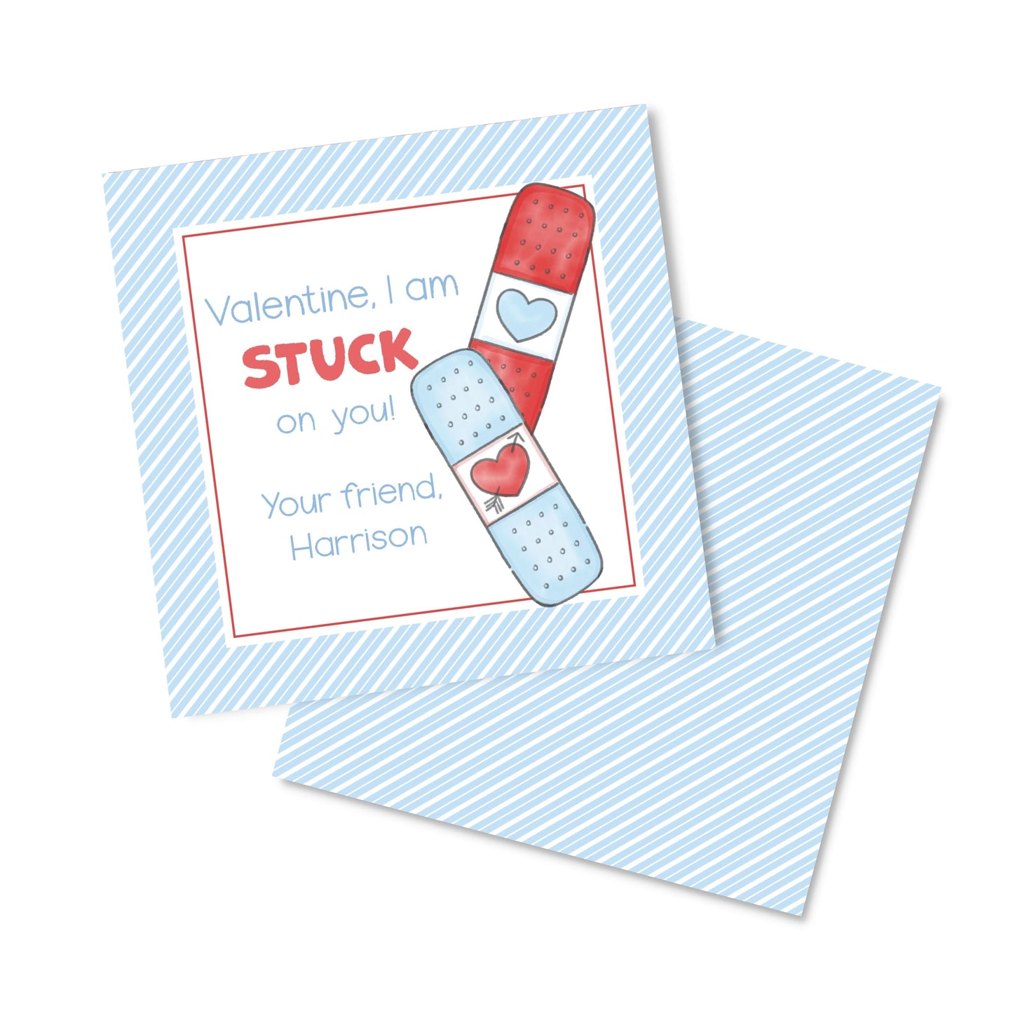Bandaid Valentine- Blue