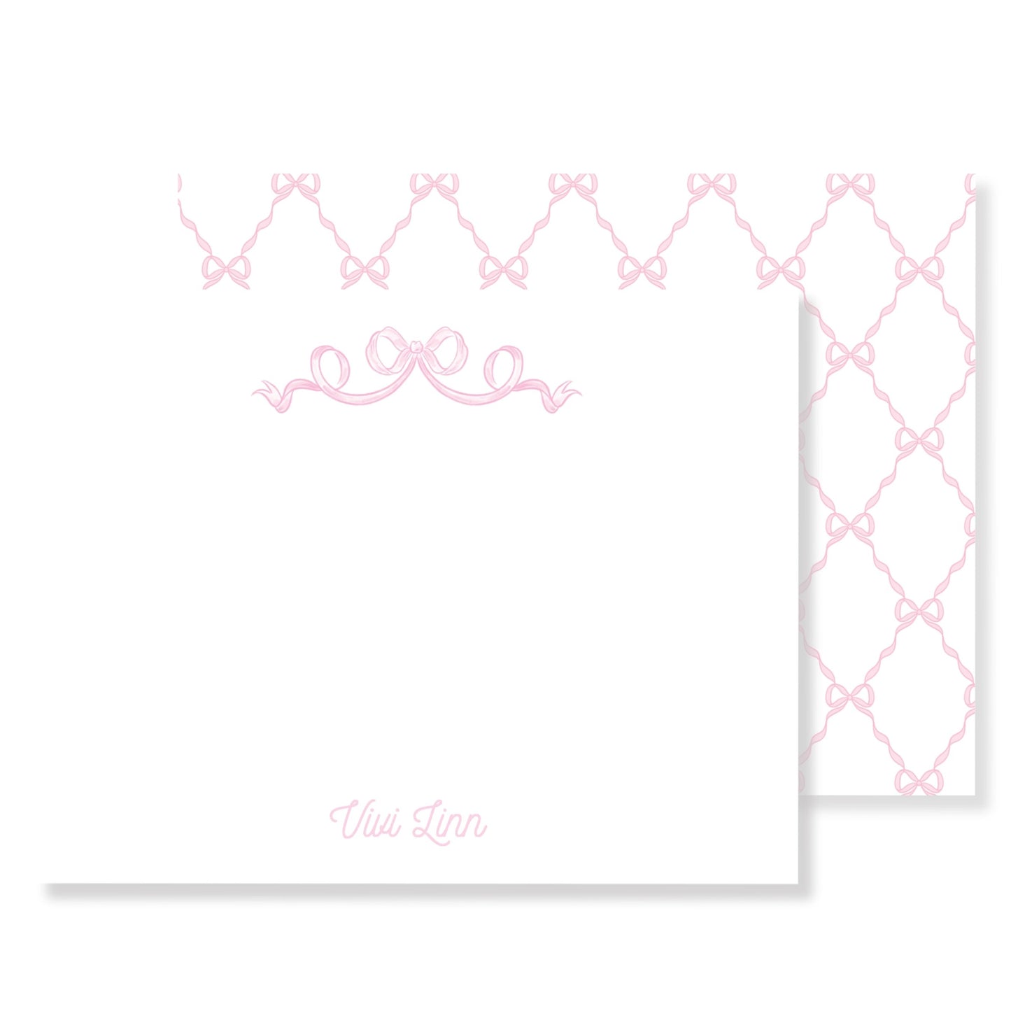 Pink Bow Stationery