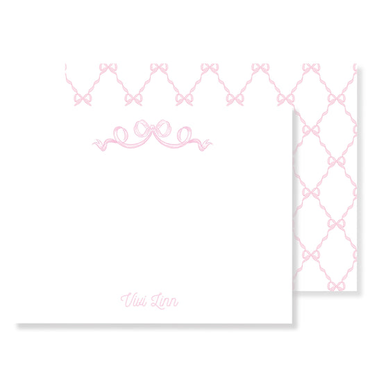Pink Bow Stationery