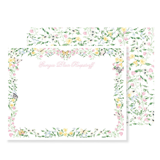 Butterfly Floral Stationery