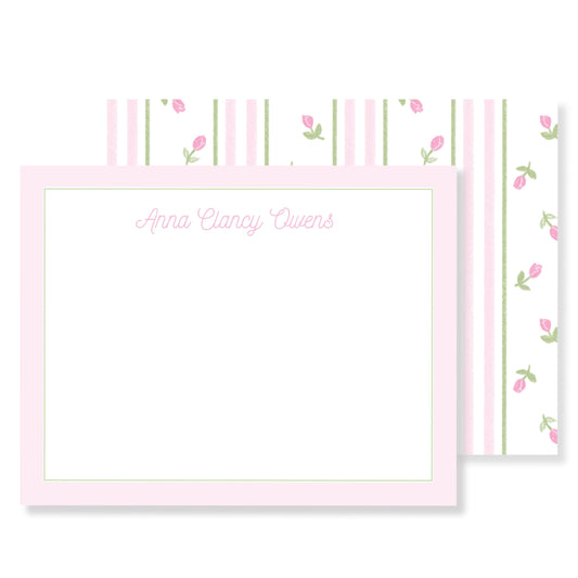 Floral Stripe Stationery