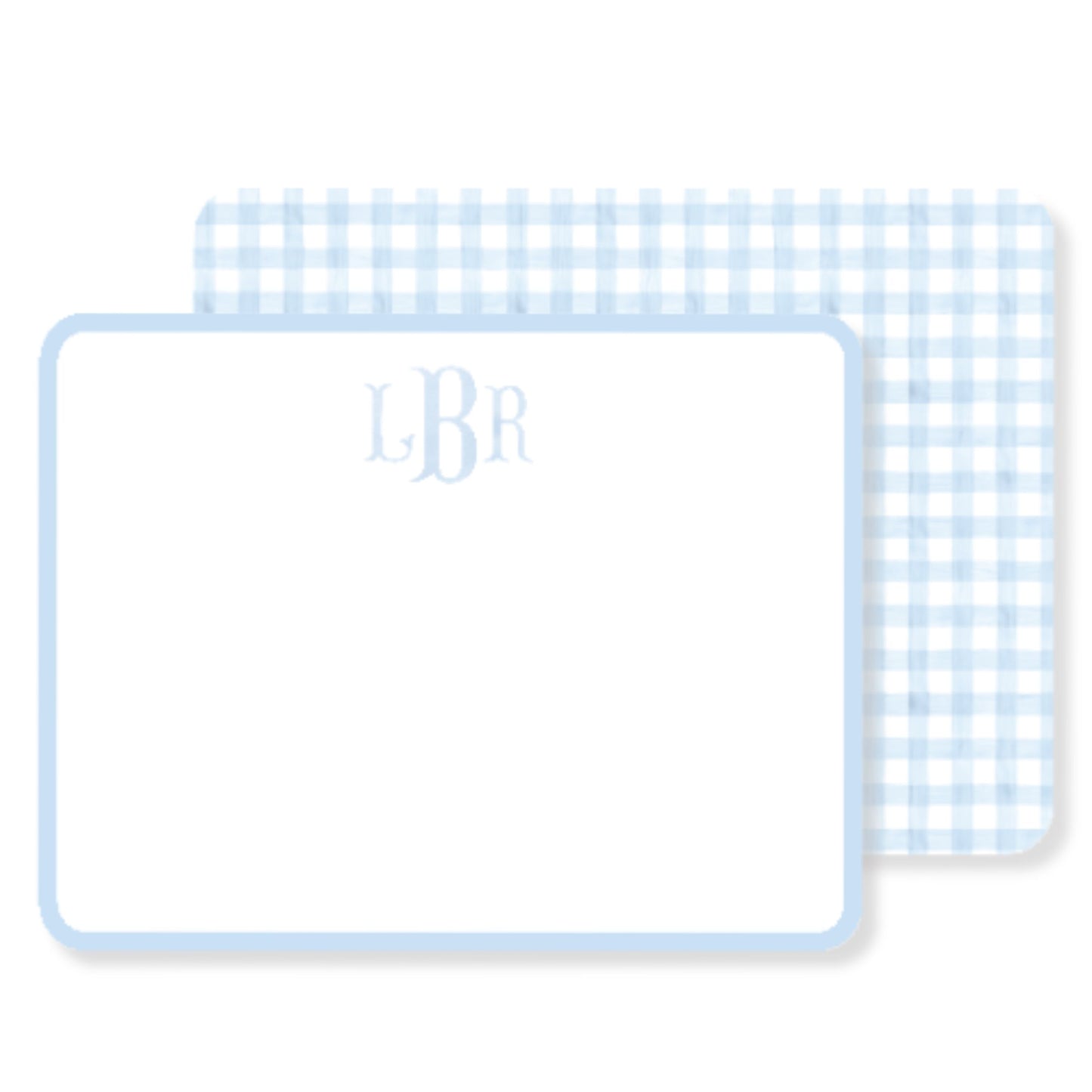 Blue Monogram Stationery