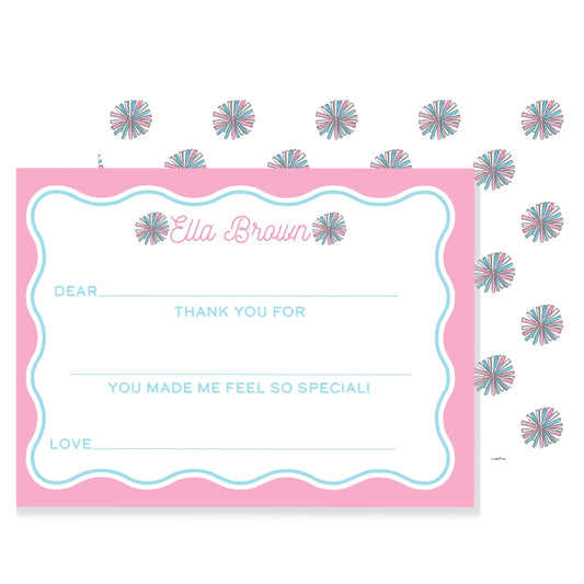 Cheer Fill in Blank Thank You Notes