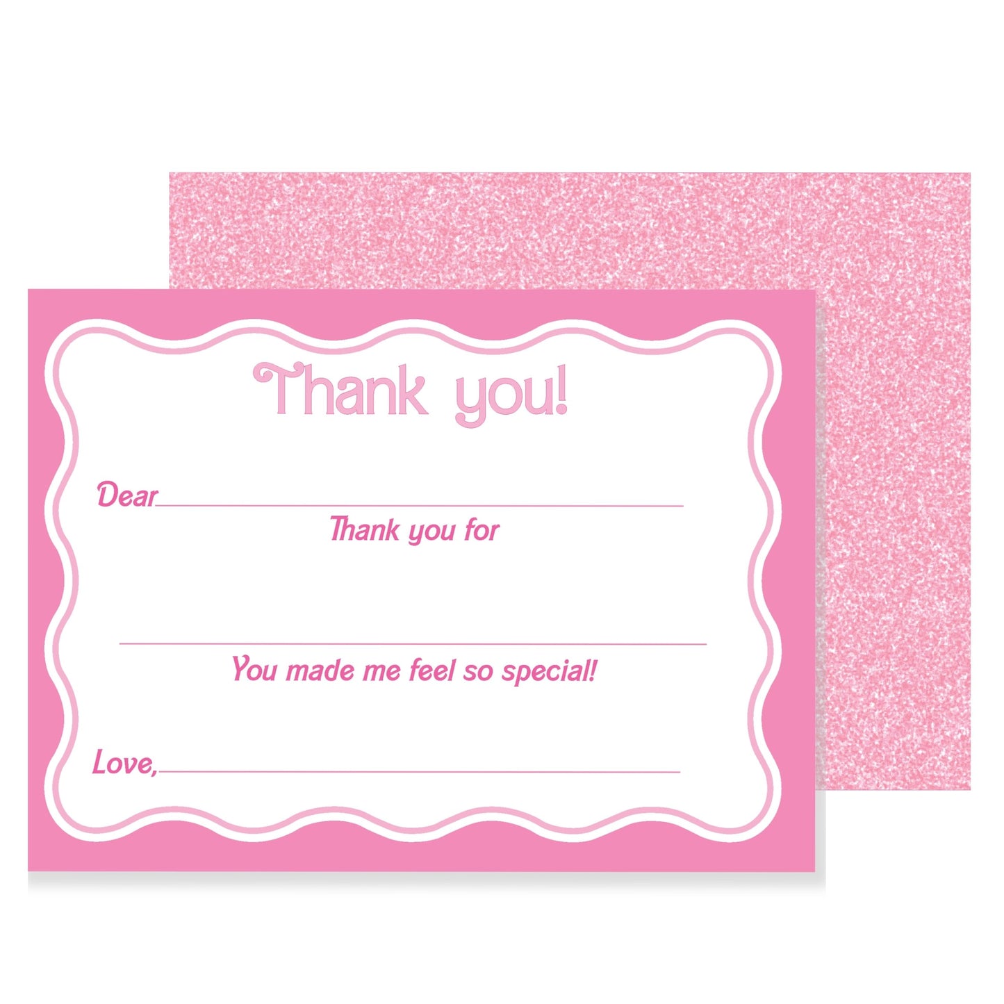Barbie Fill in Blank Thank You Notes