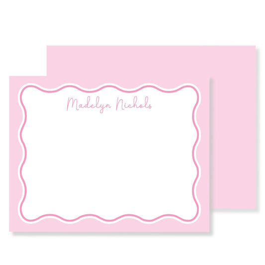 Wavy Pink Stationery