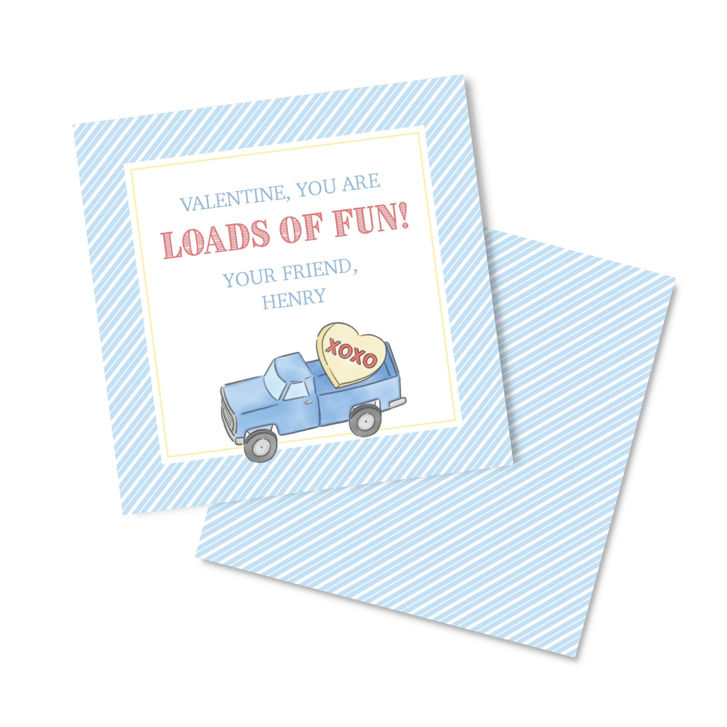 Loads of Fun Truck Valentine