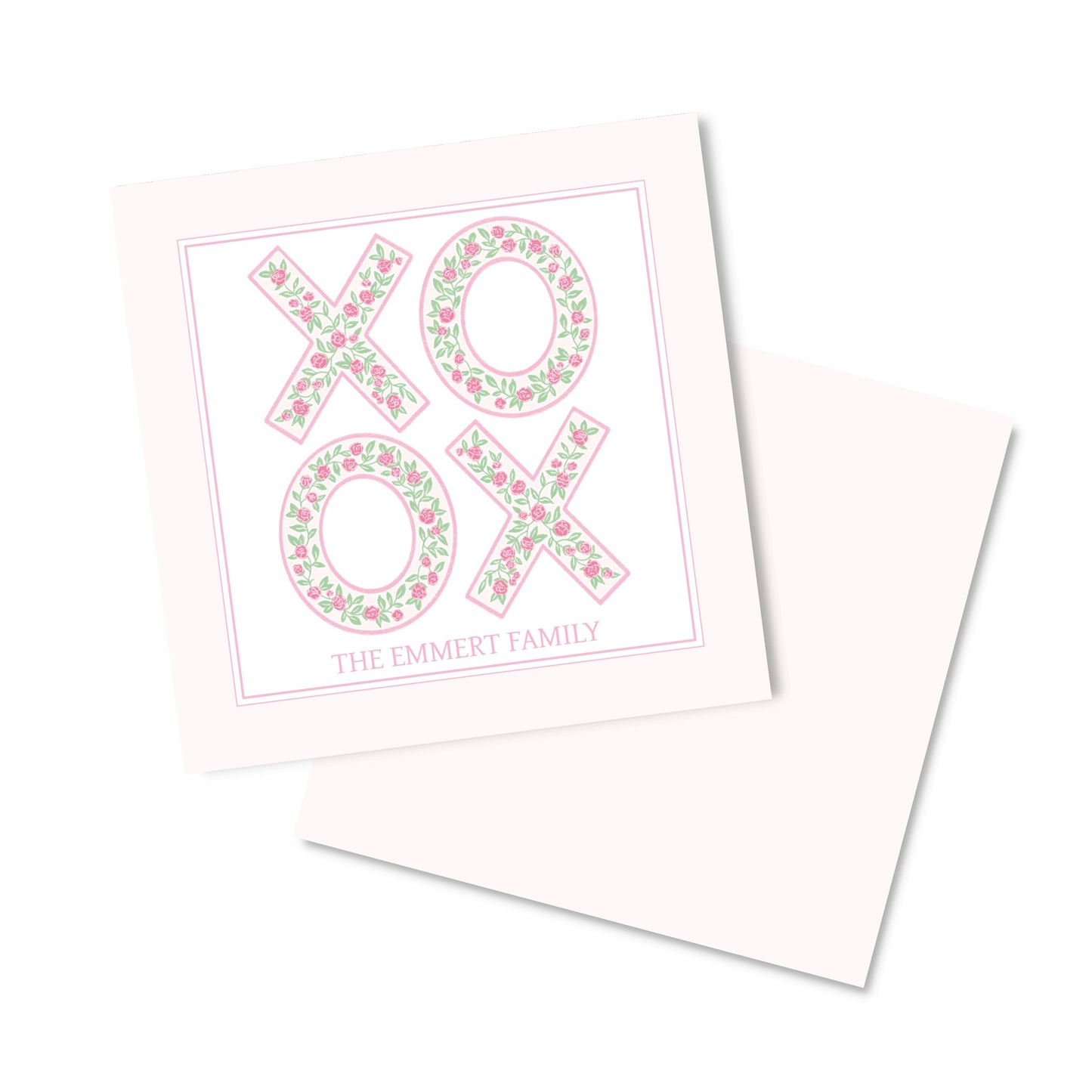 xoxo square tag