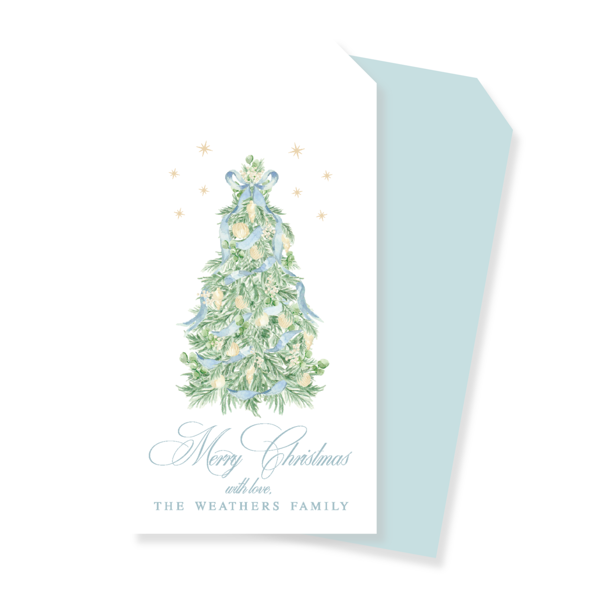 Eucalyptus Blue Christmas Tree tag