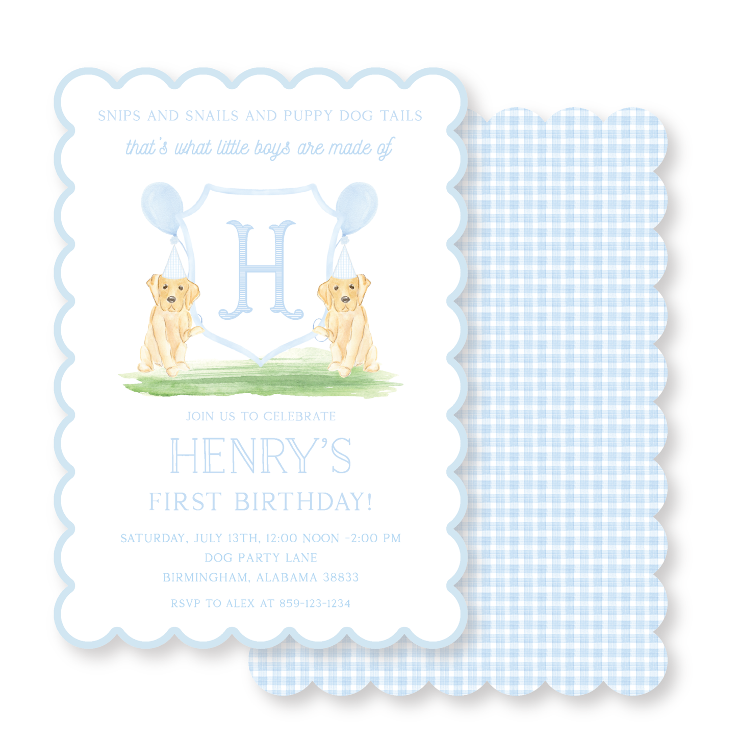 Snips and Snails Invitation