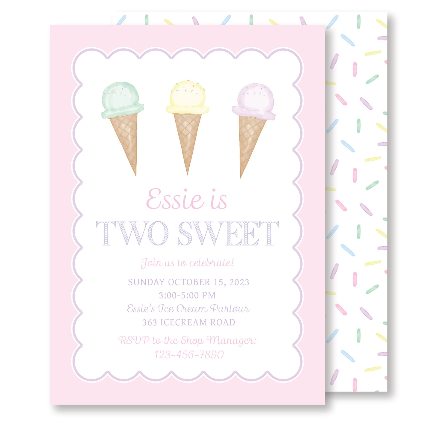 Ice Cream Invitation