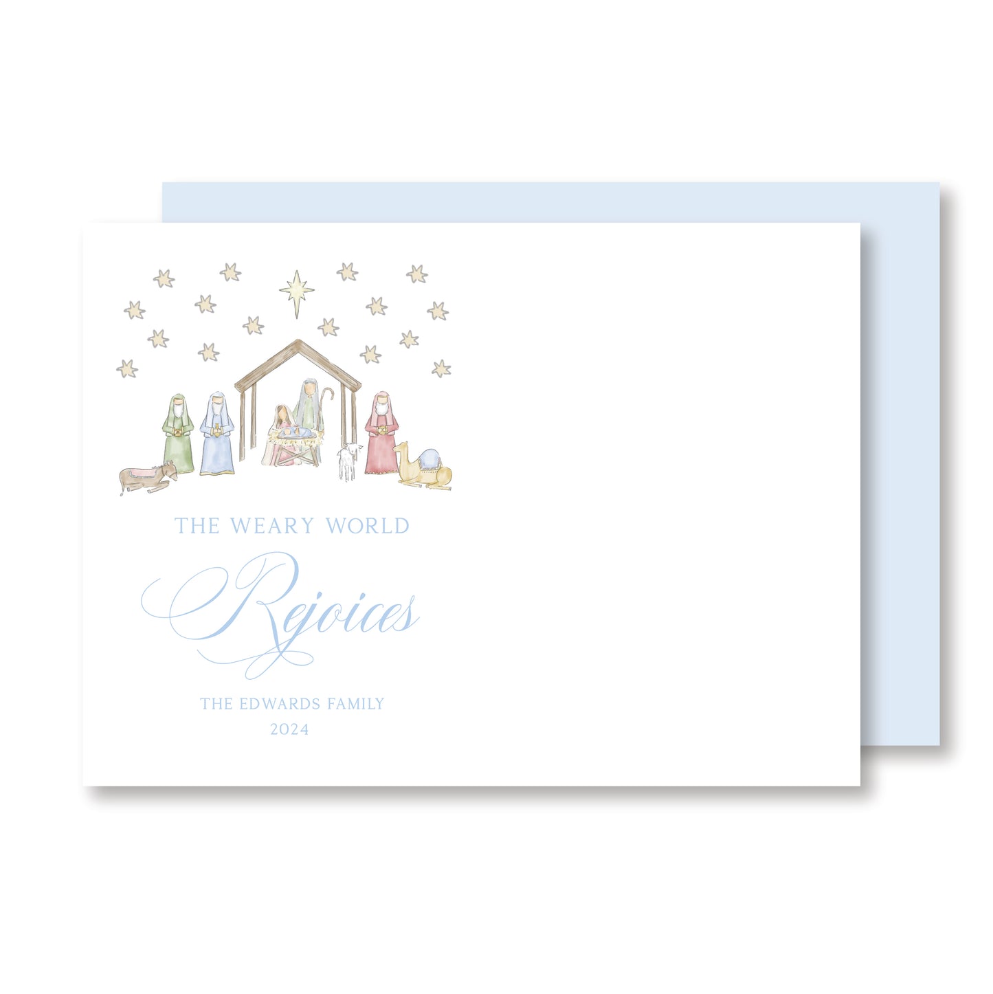 Born in Bethlehem- Horizontal( attach a photo) Christmas Card Photo