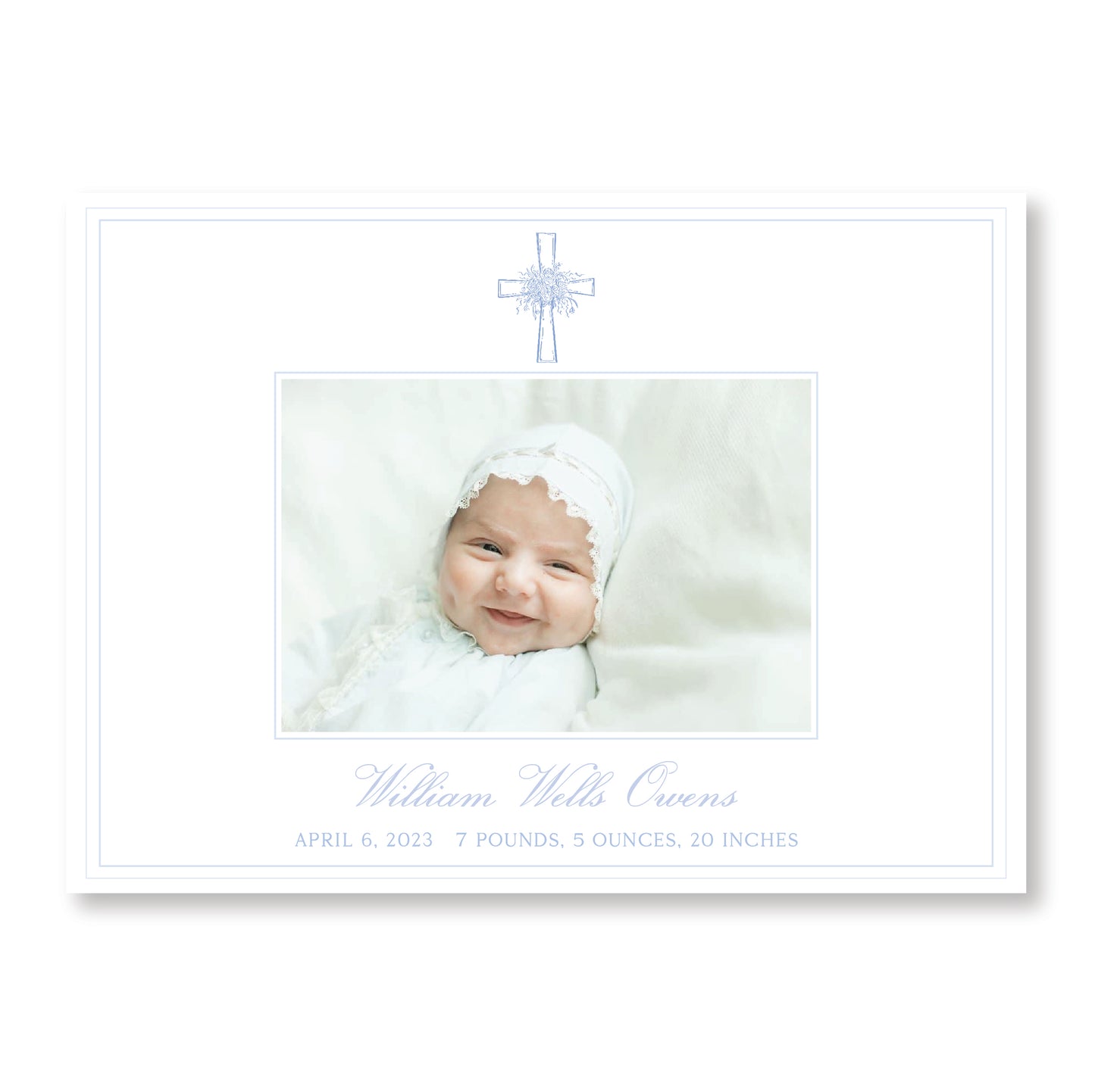 Cross Baby Announcement