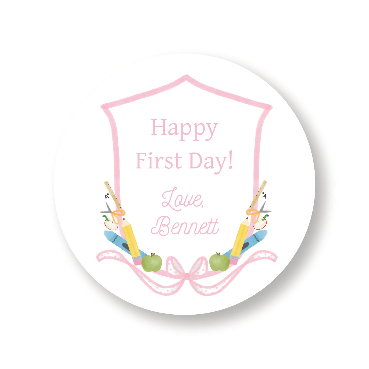 Back to School Round Tag