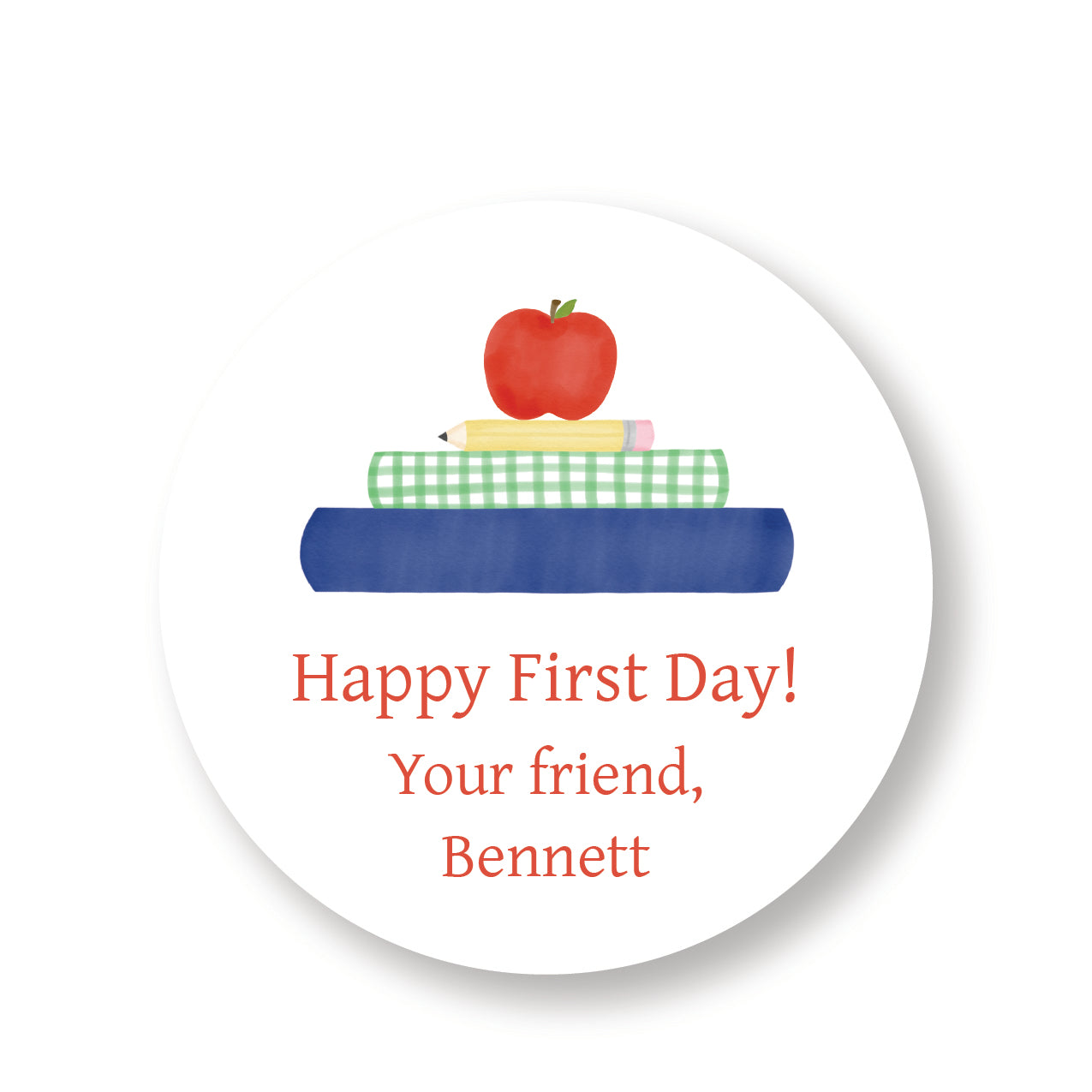 Back to School Round Tag