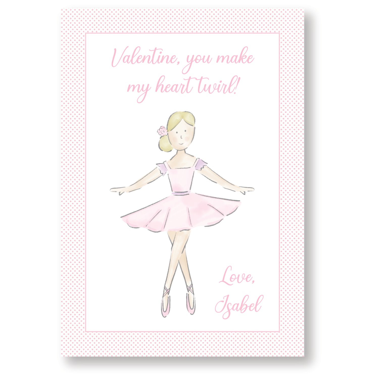 Ballet Valentine Tag