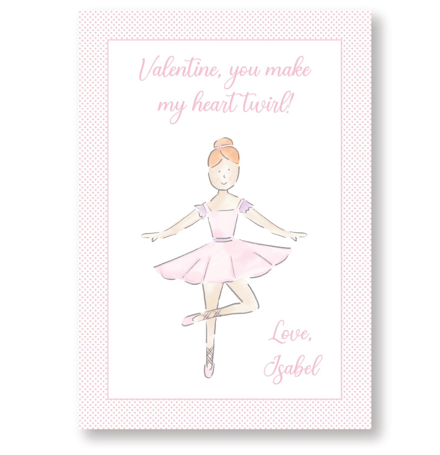 Ballet Valentine Tag
