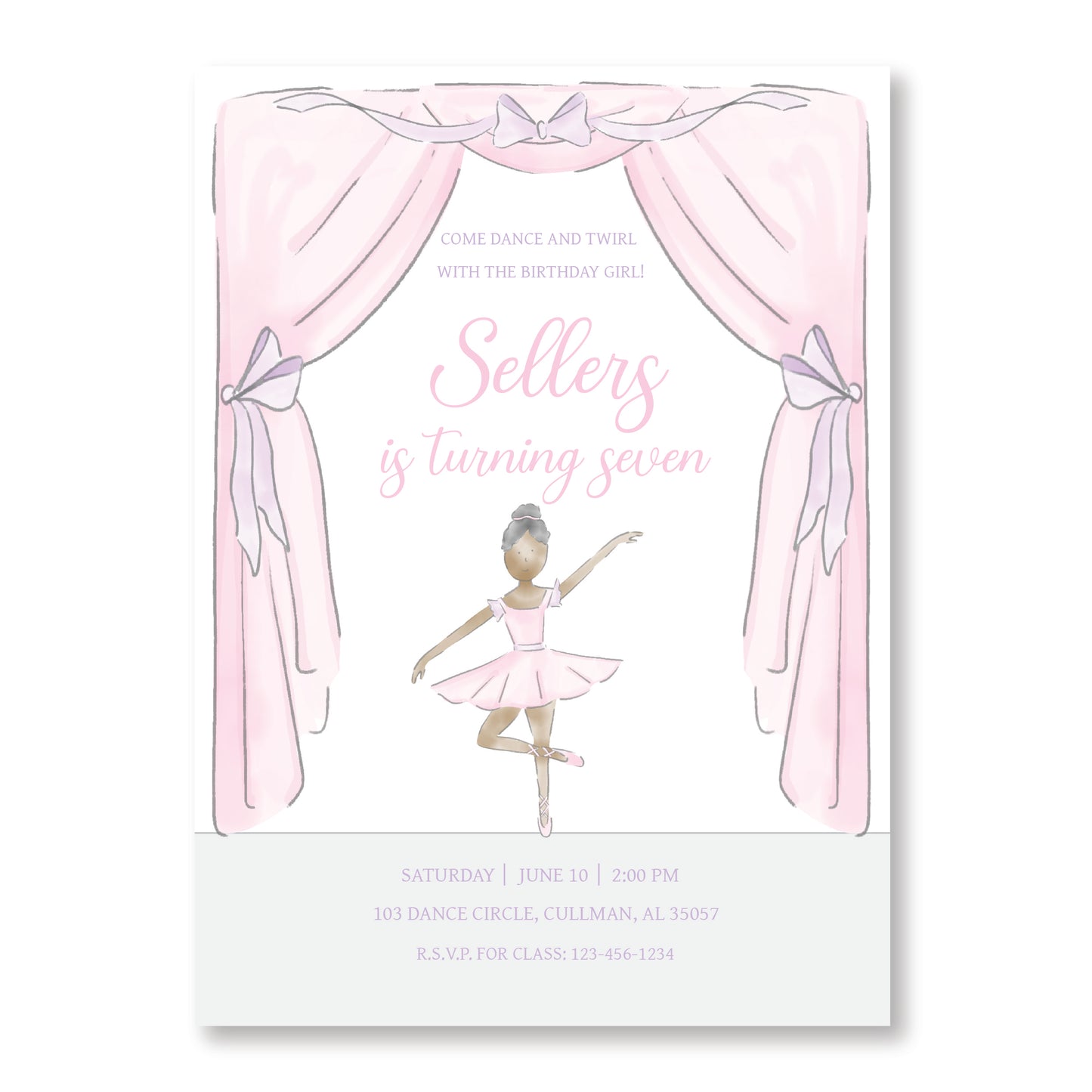 Ballet Stage Invitation