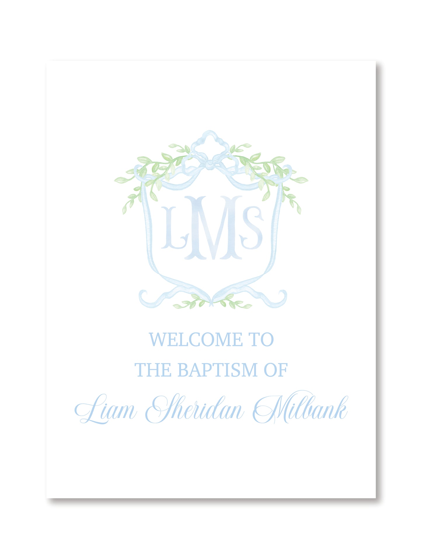 Blue Baptism Sign