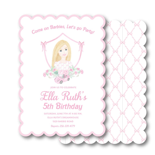 Barbie Crest Invitation