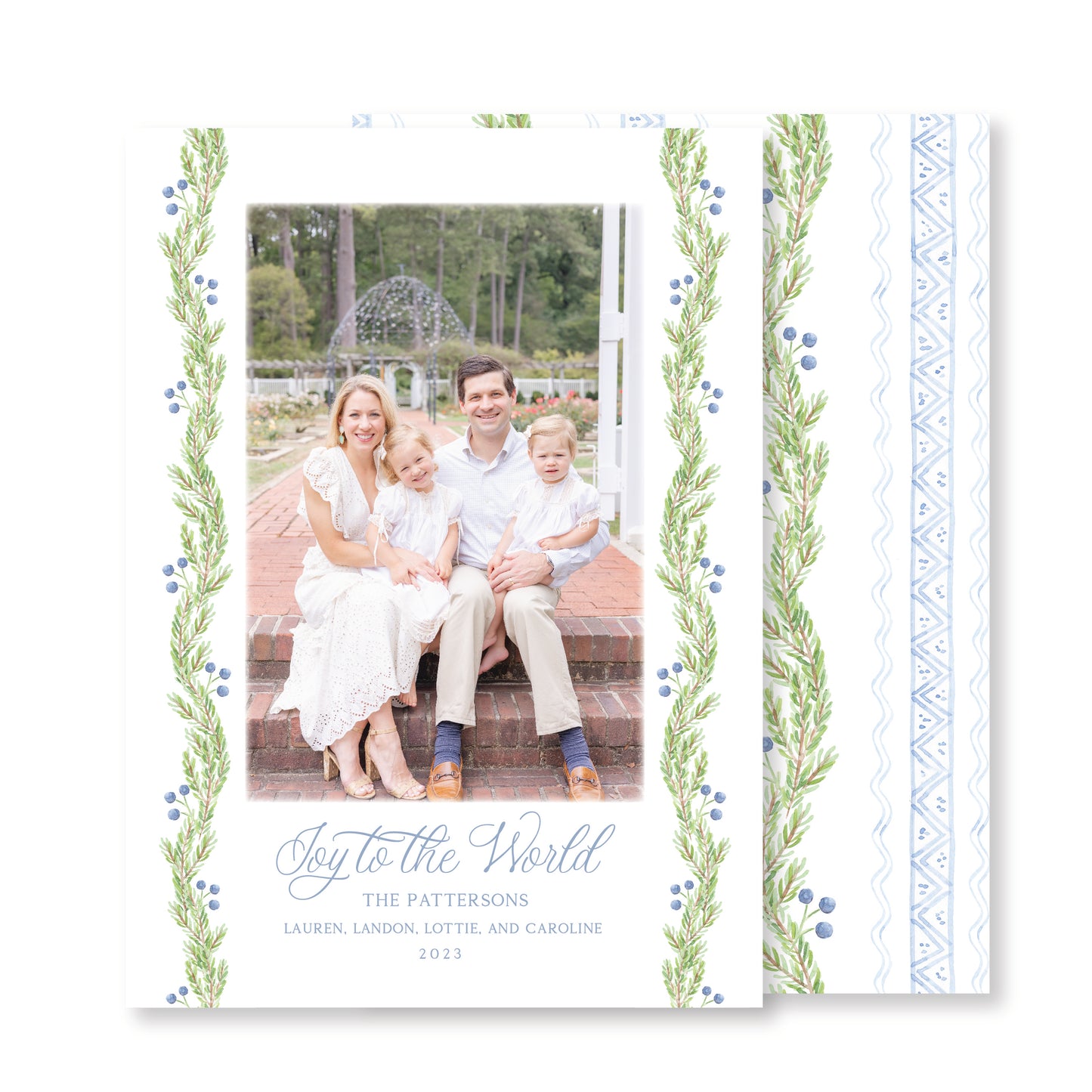 Berry Garland Christmas Card Photo