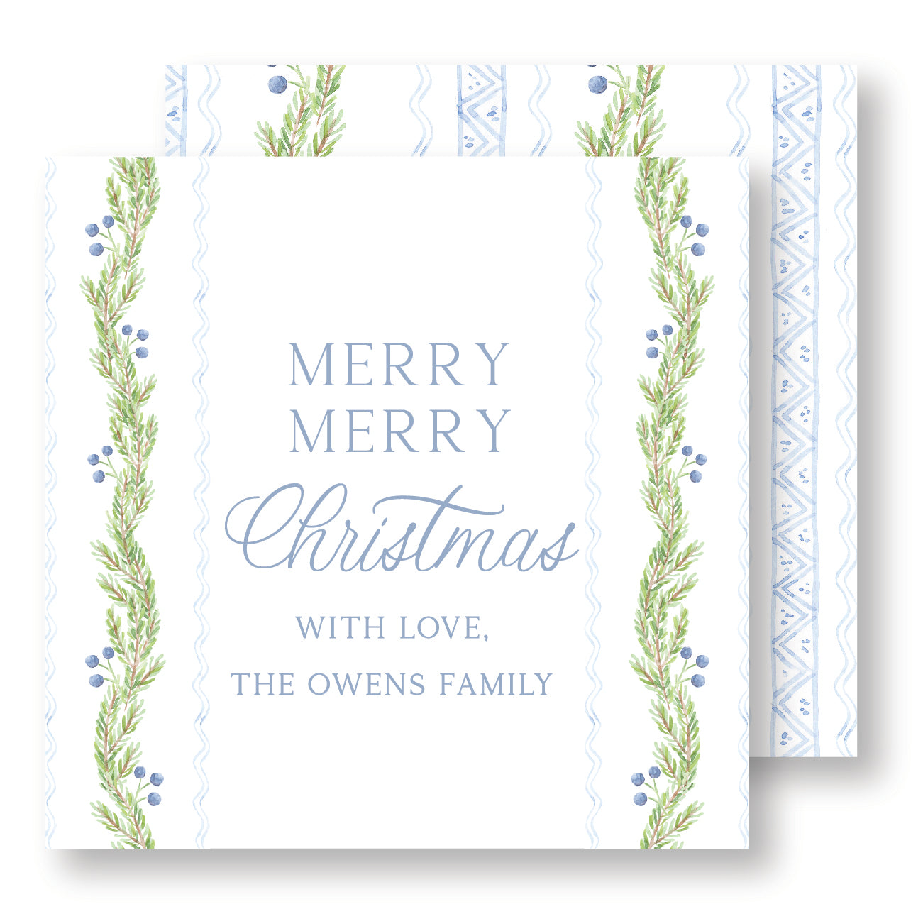 Square Berry Garland Tag
