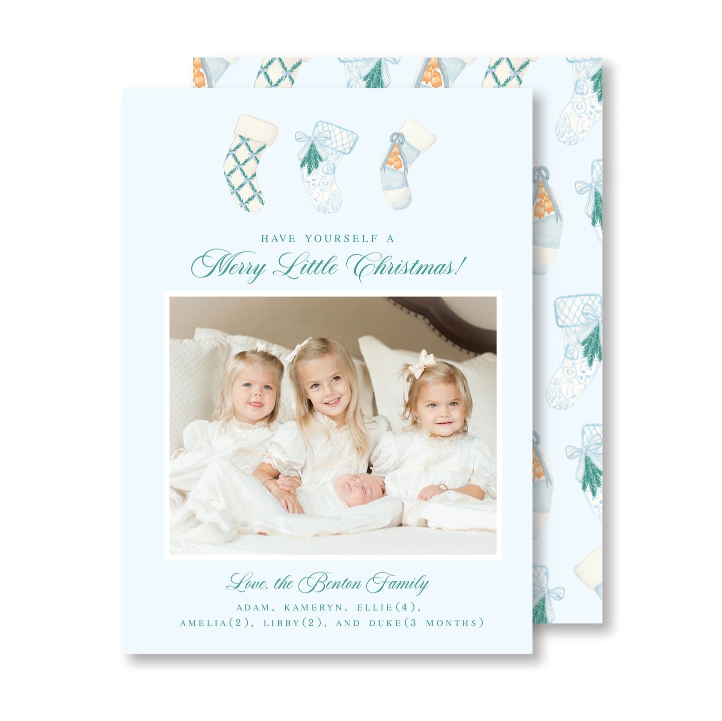Baby Blue Christmas Stockings