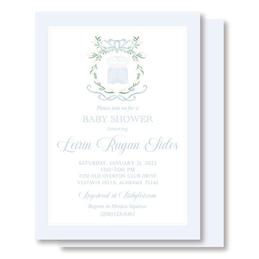 Blue Baby Bubble Shower Invitation