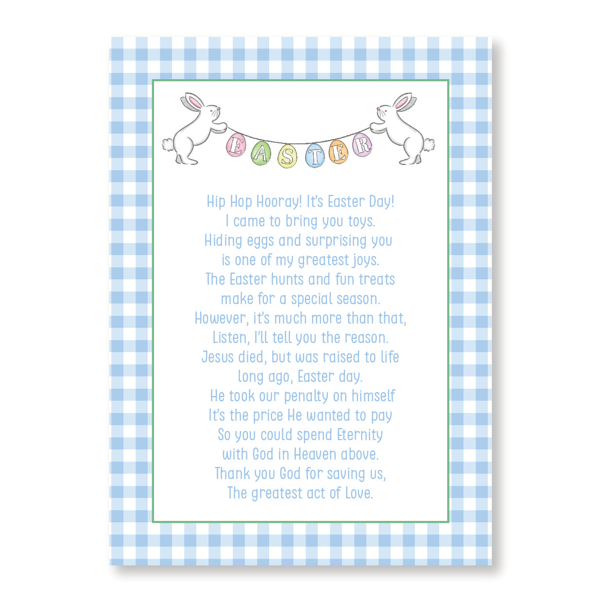 Blue Easter Bunny Poem