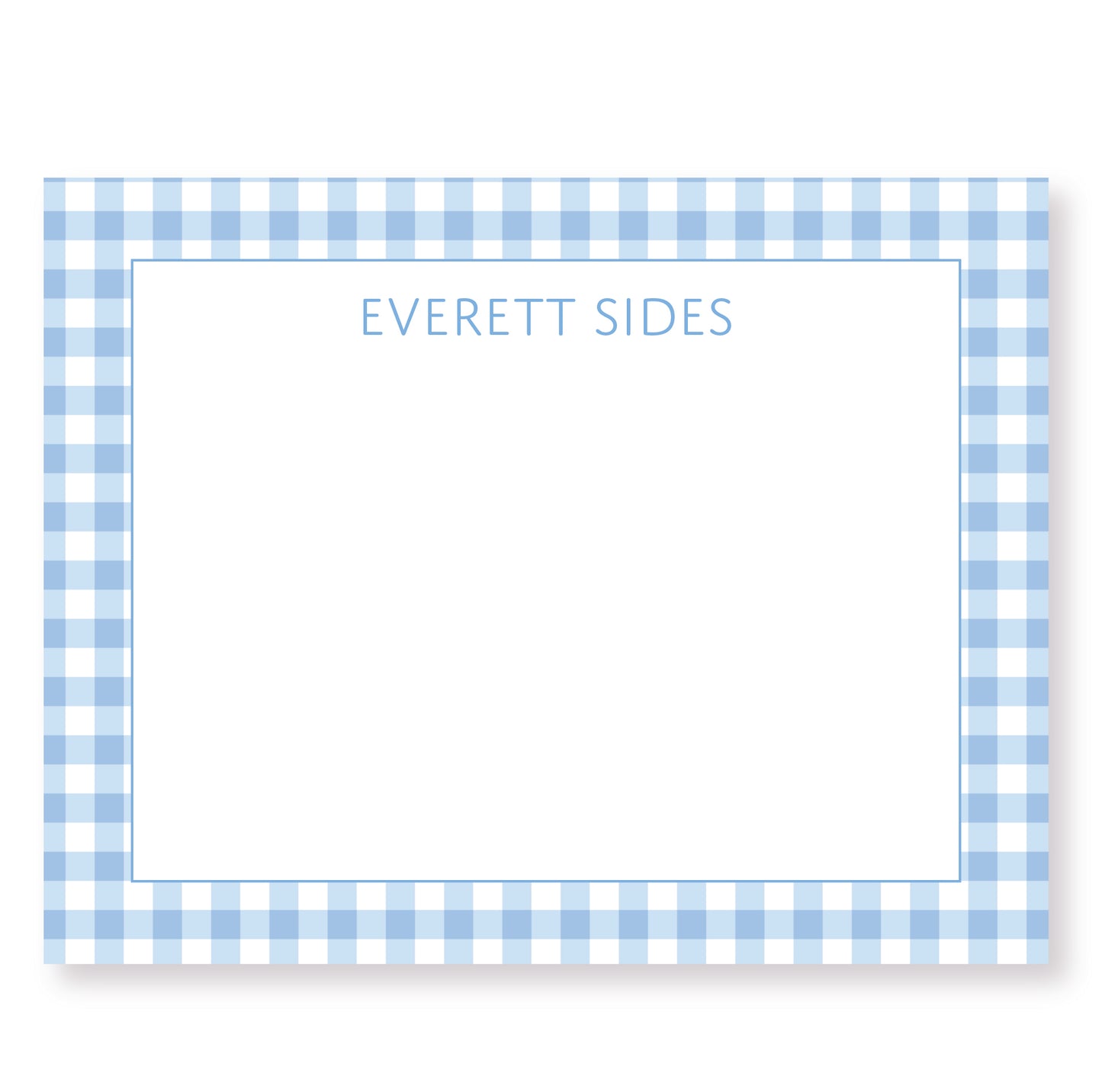 Blue Gingham Stationery