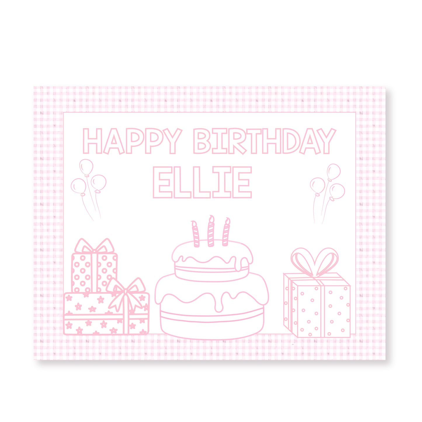 Cake Coloring Sheet
