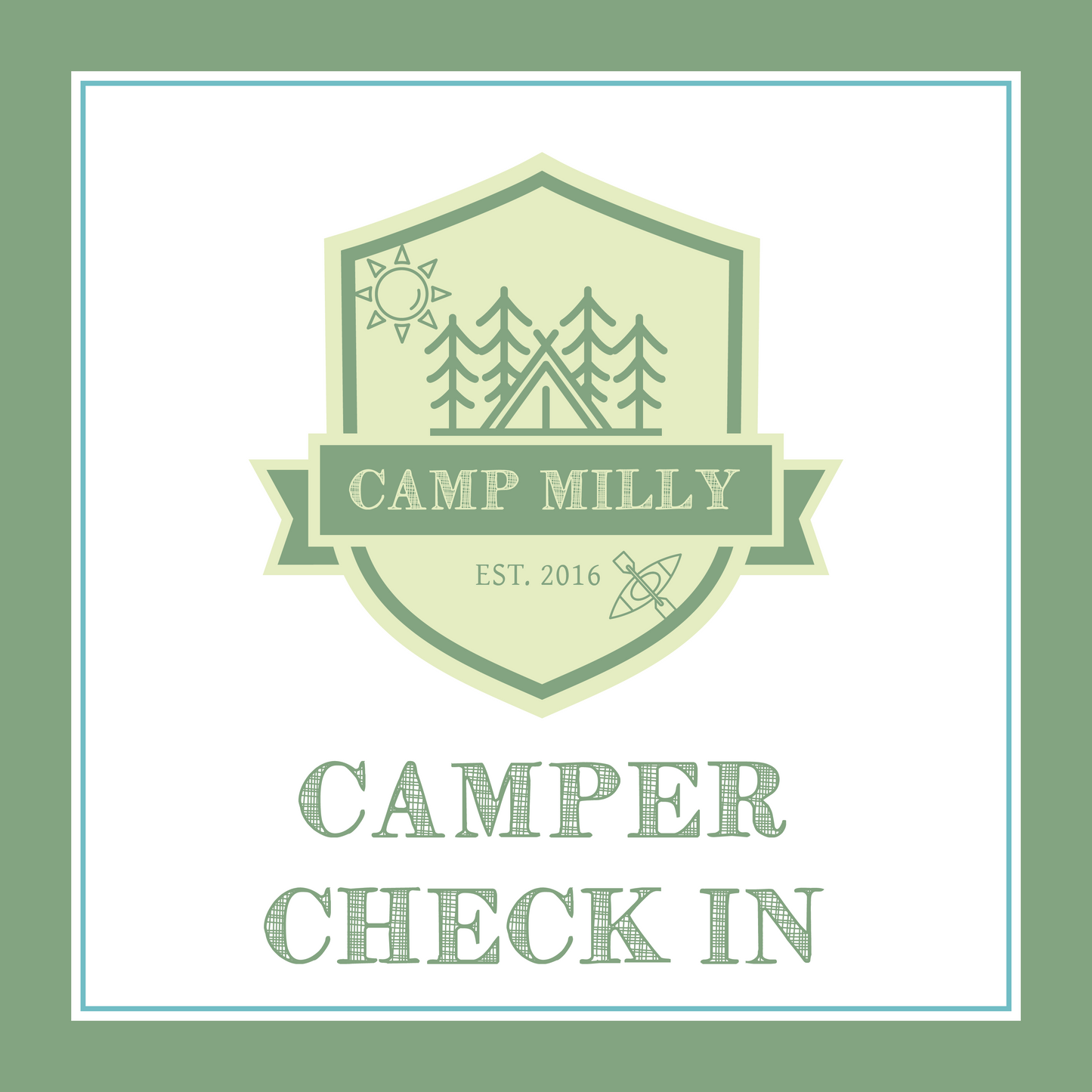 Camp Party Signs