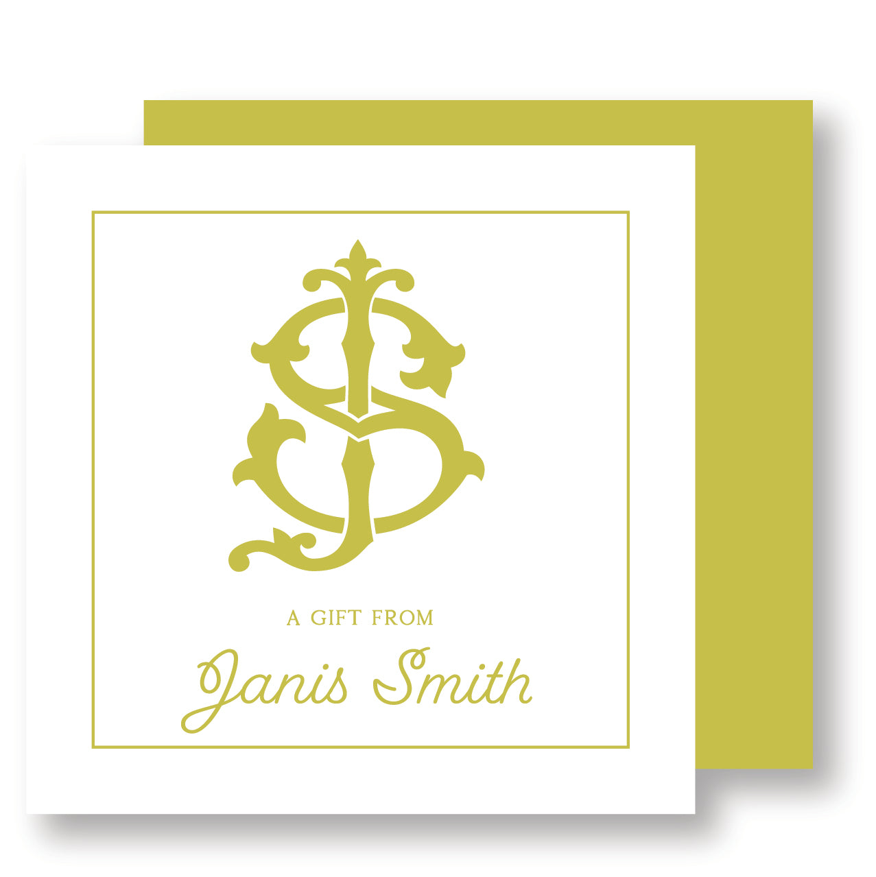 Monogram Chic Enclosure Card