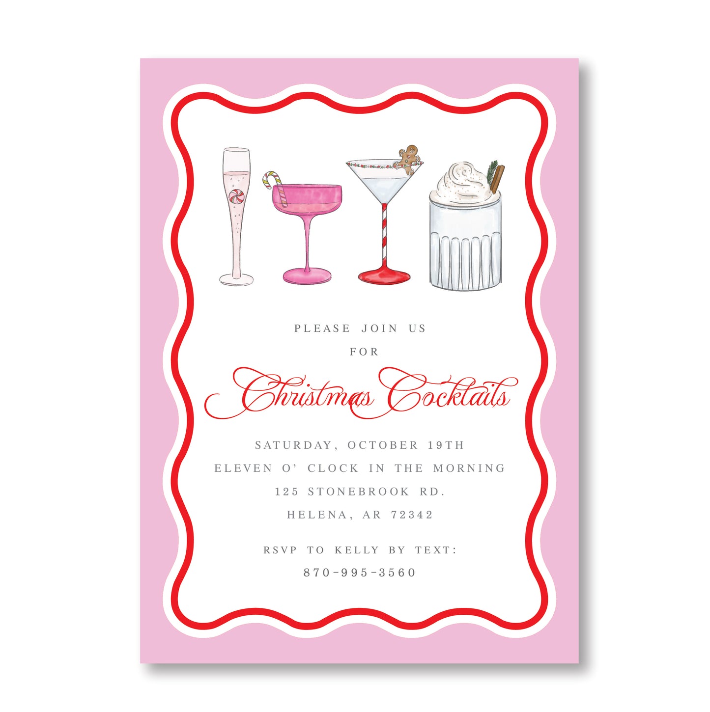 Christmas Cocktails Invite