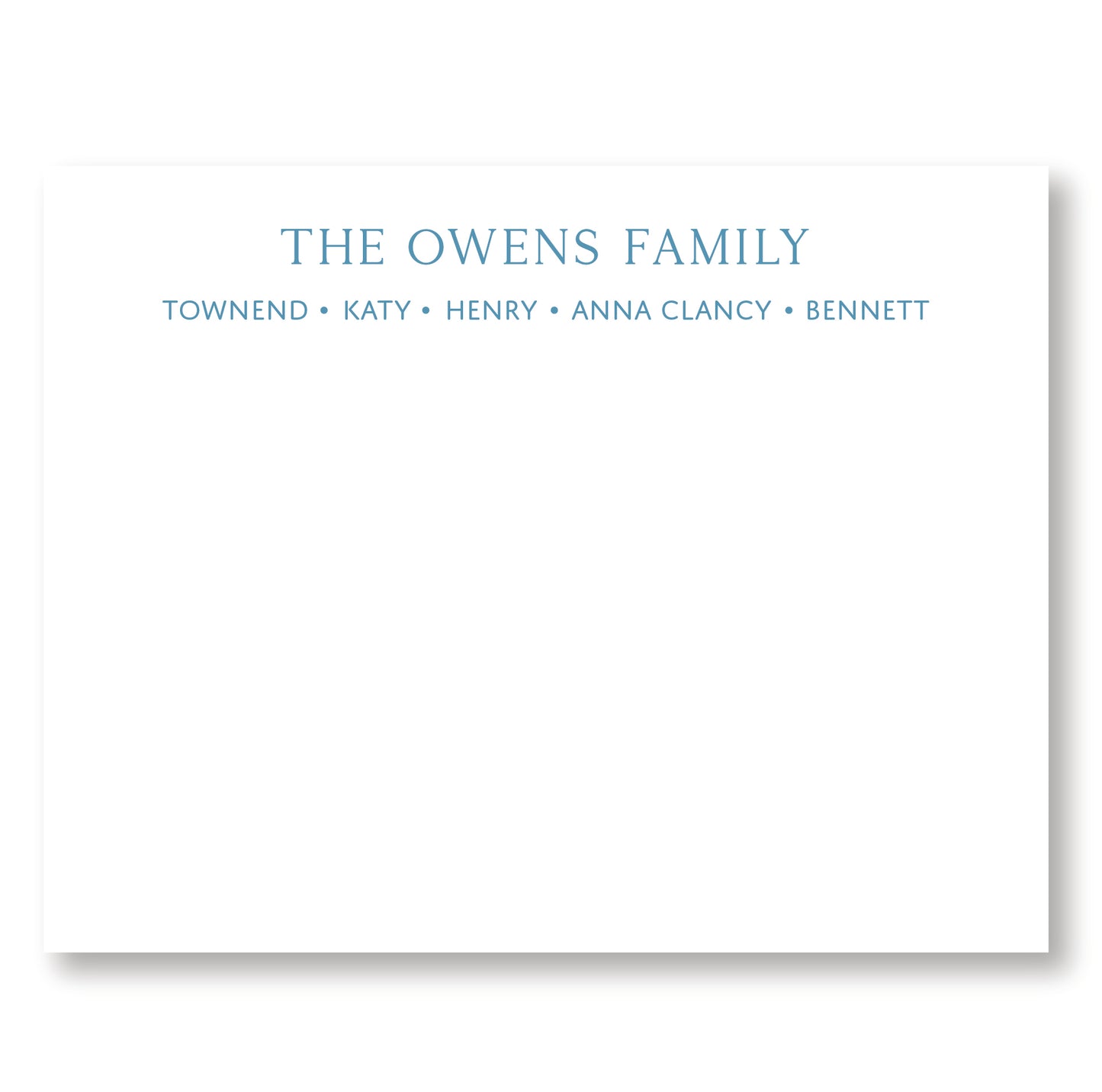 Classic Family Stationery