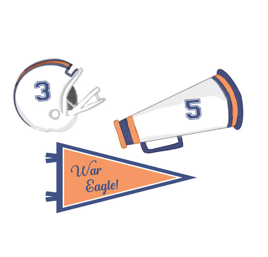 Football/ Megaphone Cupcake Toppers