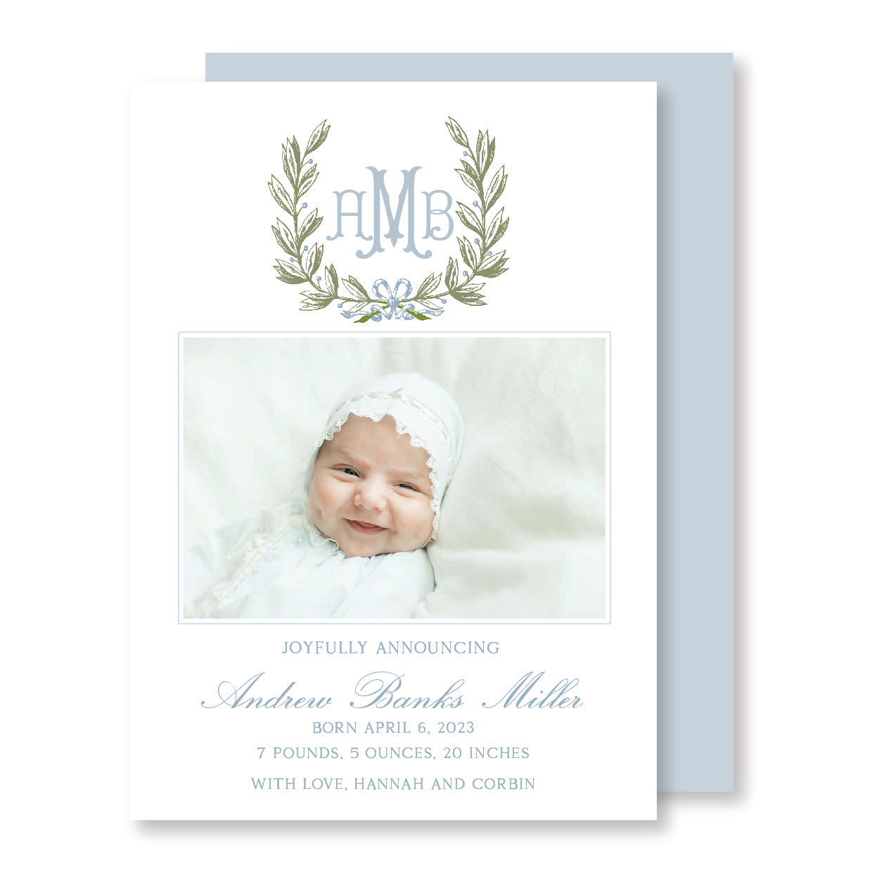 Dalton Wreath Baby Announcement