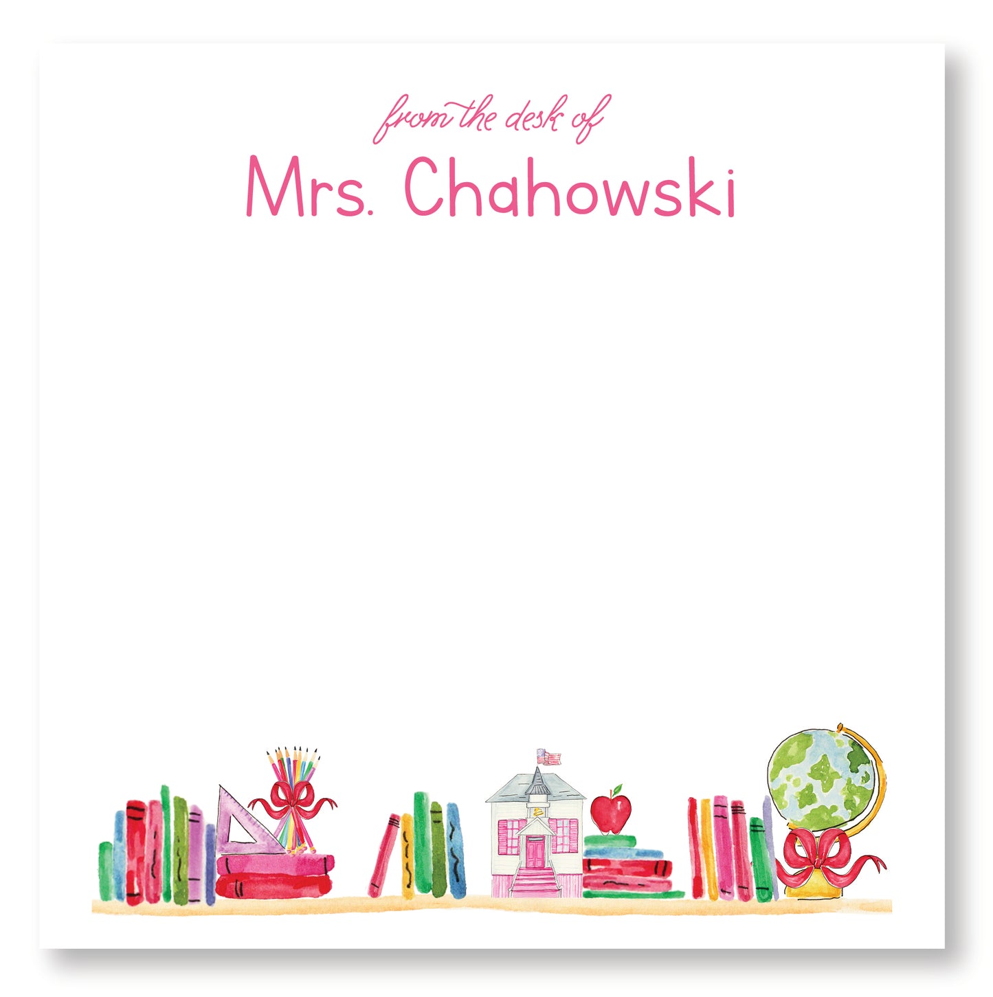 Teacher Shelf Square Notepad