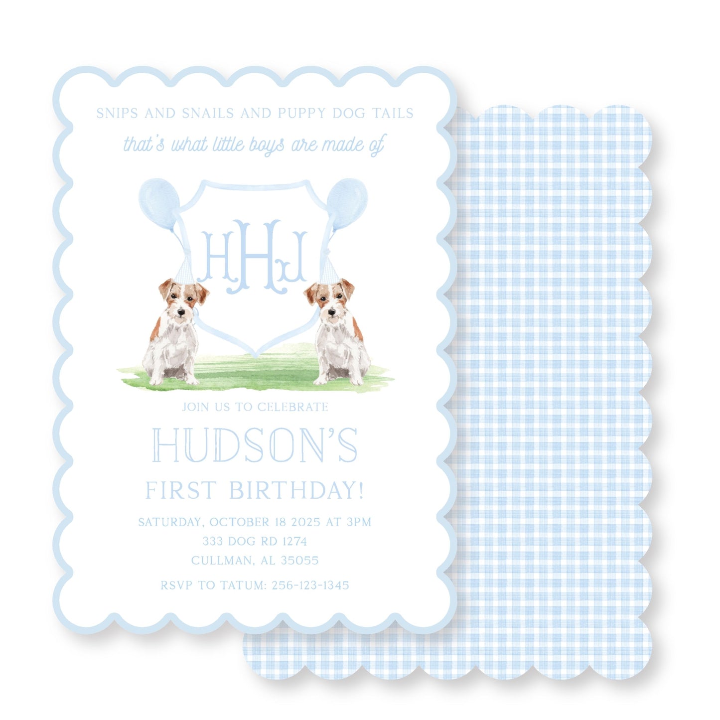 Snips and Snails Invitation
